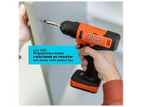 Furadeira e Parafusadeira de Impacto Black+Decker a Bateria 20 Peças BCD712VHD-BR - 3