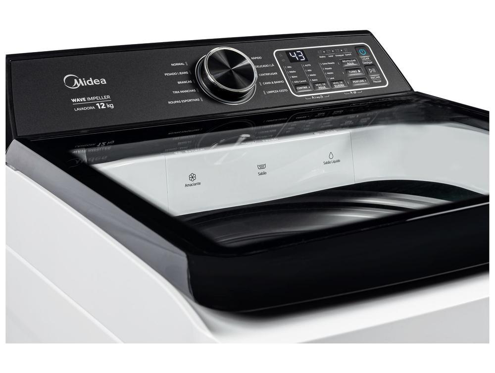Lavadora de Roupas Midea 12kg 10 Programas de Lavagem Branco Wave Impeller MAV04W120/WKBR04 - 6
