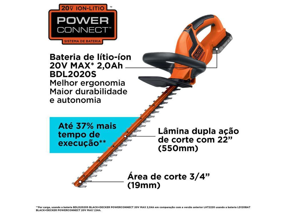 Aparador de Cerca Viva a Bateria sem Fio Black+Decker BCHT222D1-BR - 2