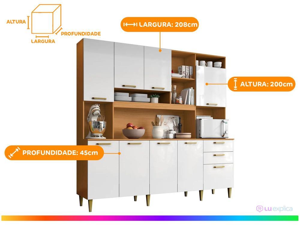 Cozinha Completa Aramóveis Kit Mega 9 Portas 2 Gavetas - 4