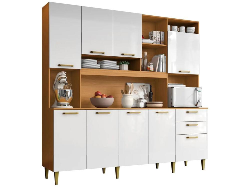 Armário de Cozinha Completa Aramóveis Kit Mega 9 Portas 2 Gavetas - 3