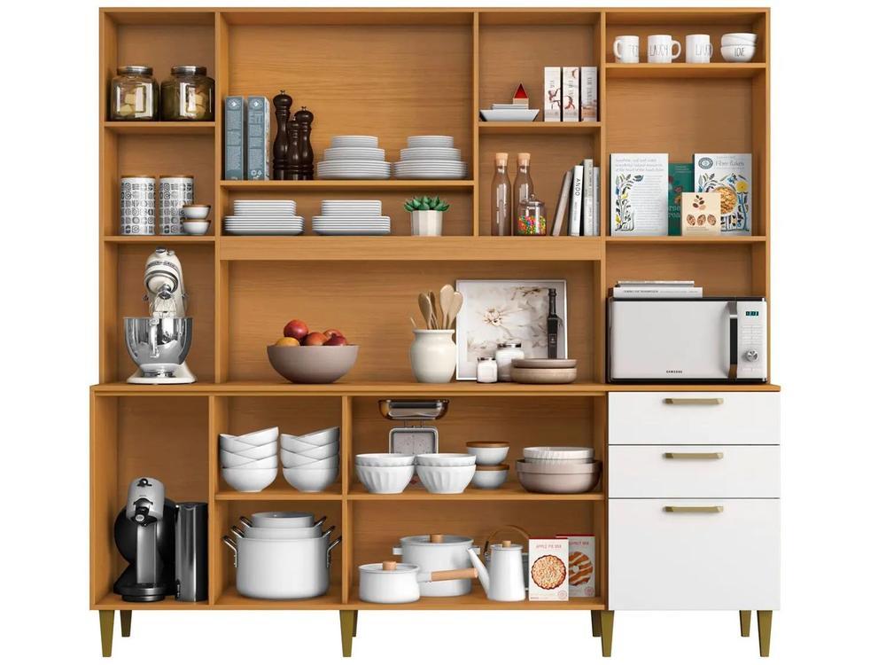 Armário de Cozinha Completa Aramóveis Kit Mega 9 Portas 2 Gavetas - 5