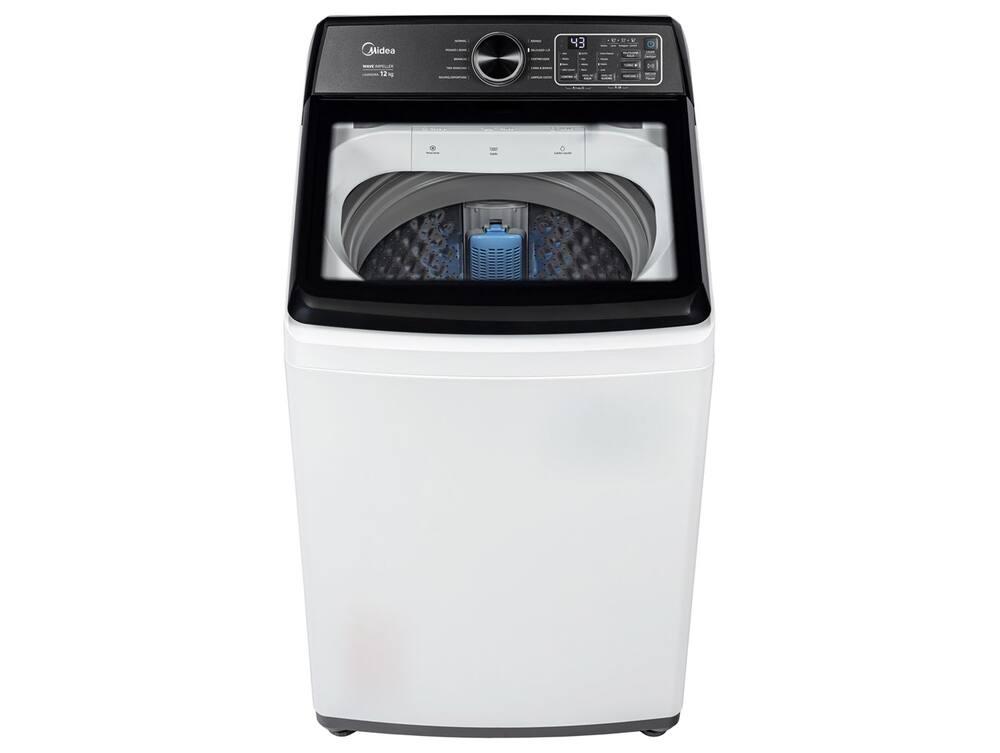Lavadora de Roupas Midea 12kg 10 Programas de Lavagem Branco Wave Impeller MAV04W120/WKBR05 - 1