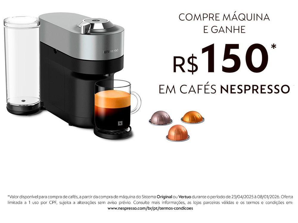 Cafeteira Nespresso Premium Vertuo Pop+ Titânio Modelo Exclusivo Magalu - 2