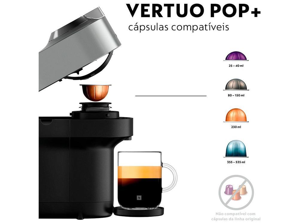 Cafeteira Nespresso Premium Vertuo Pop+ Titânio Modelo Exclusivo Magalu - 5