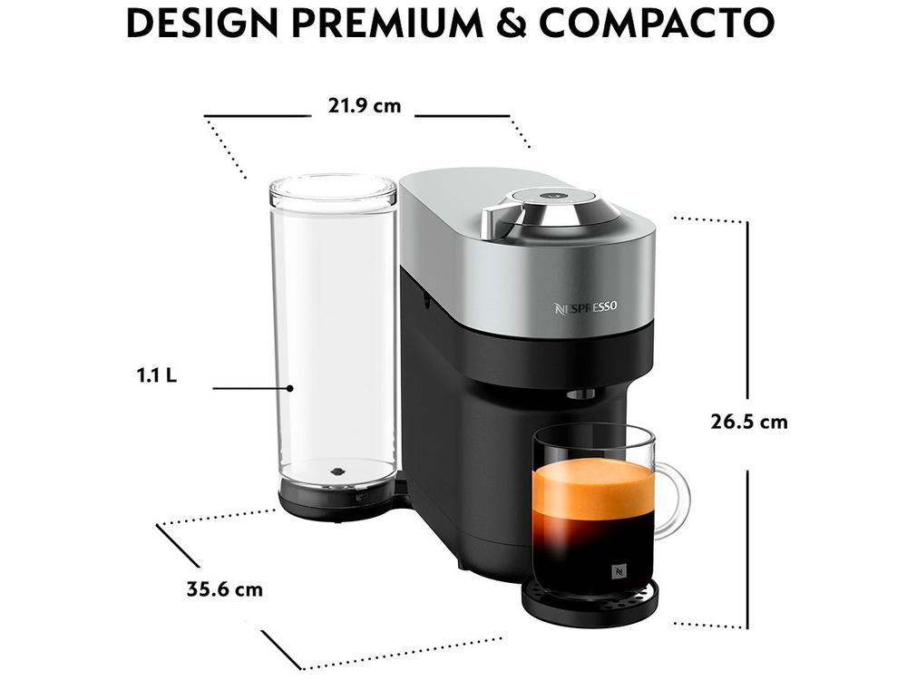 Cafeteira Nespresso Premium Vertuo Pop+ Titânio Modelo Exclusivo Magalu - 7