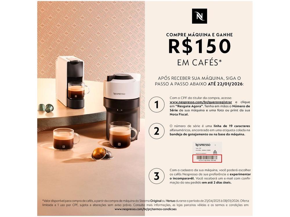 Cafeteira Nespresso Vertuo POP+ GCV6BR Titânio GCV6-BR-TI-NE - 3