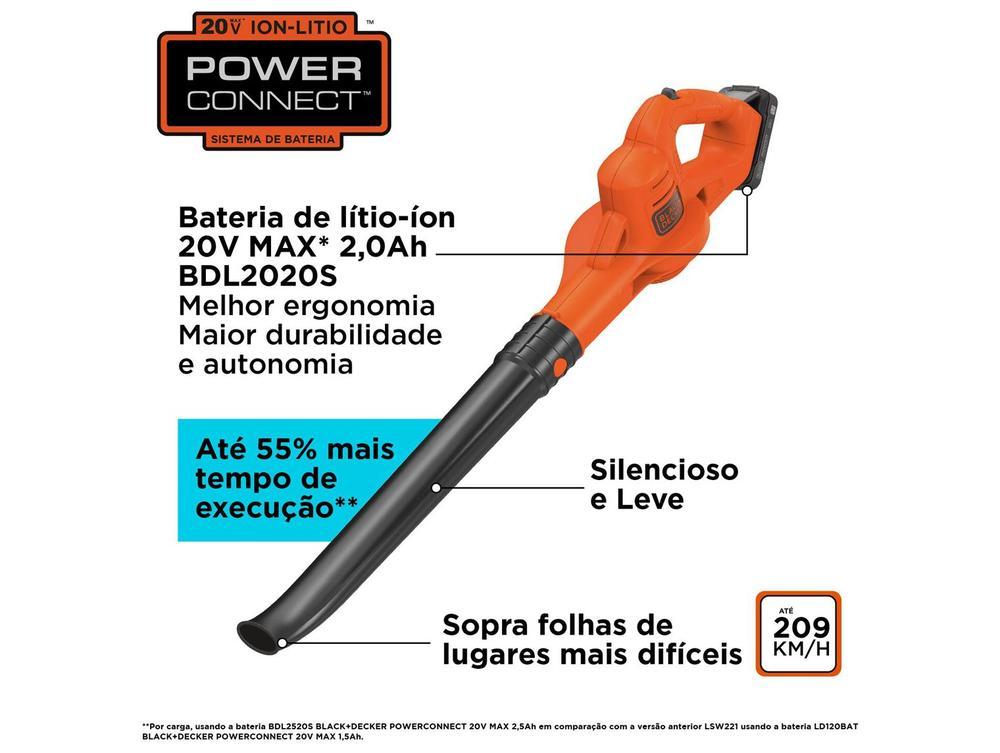 Soprador de Folhas a Bateria Black+Decker BCSW221E1-BR - 2