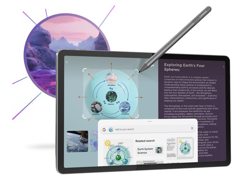 Tablet Lenovo Idea Tab com Capa Teclado e Caneta 8GB RAM 128GB 11" Android 15 MediaTek Dimensity 6300 Wi-Fi - 9