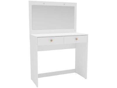 Penteadeira com Espelho e LED 2 Gavetas Politorno Móveis Valência