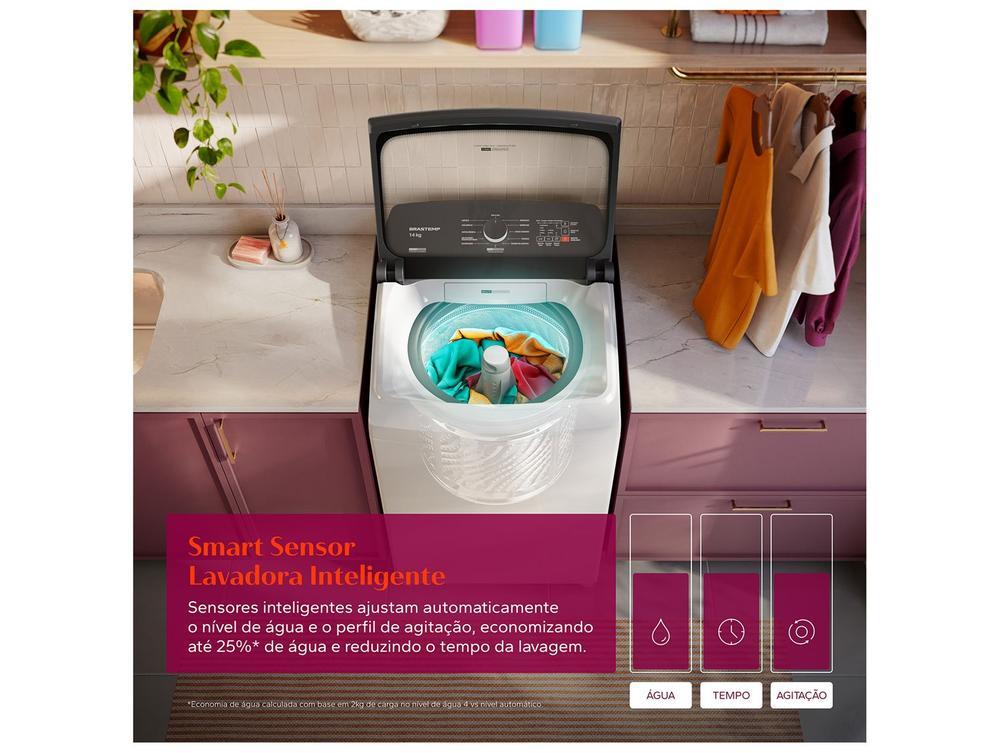 Lavadora de Roupas Brastemp 14kg Cesto Inox 12 Programas de Lavagem Branca BWJ14AB - 4
