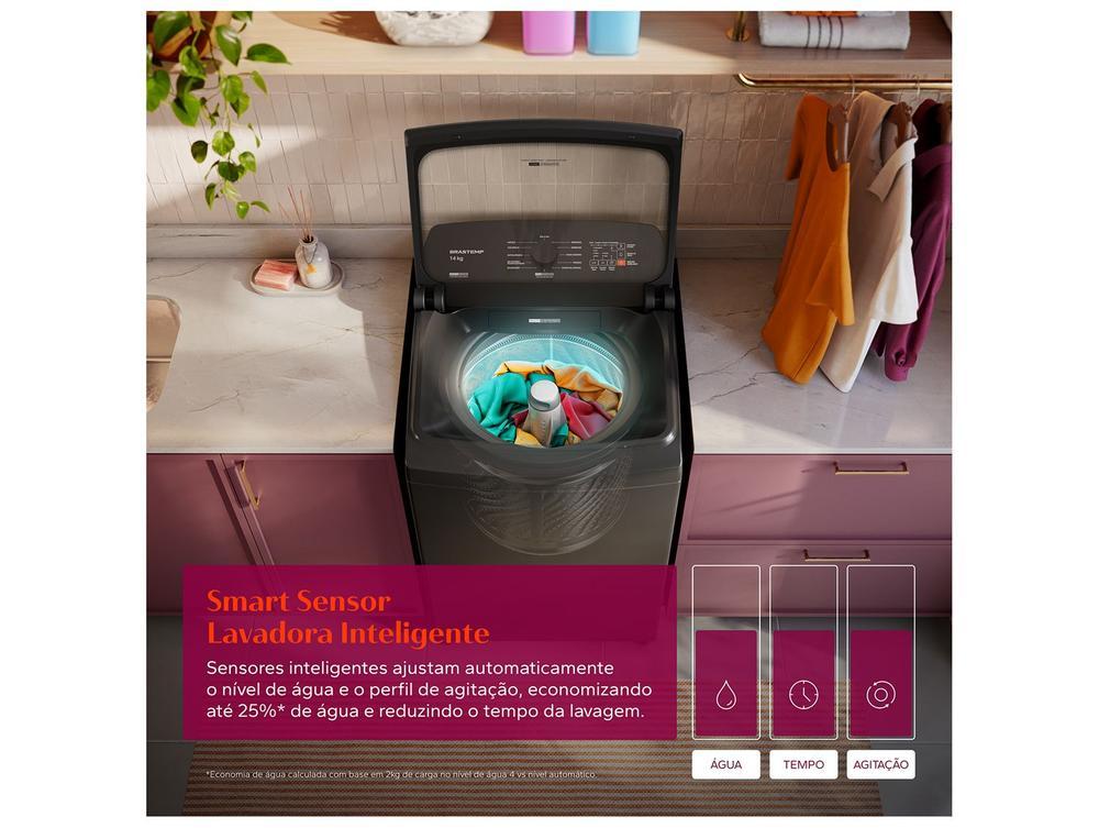 Lavadora de Roupas Brastemp 14kg Cesto Inox 12 Programas de Lavagem Cinza Platinum BWJ14A9 - 3
