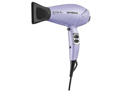 Secador de Cabelo Mondial Tourmaline Íon Lilás 2200W 2 Velocidades Space Shine SC-21-BI 74009-01