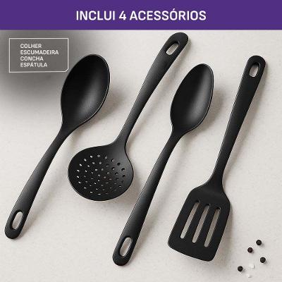 Jogo de Panelas Rochedo Antiaderente de Alumínio Vermelho 11 Peças Facilita