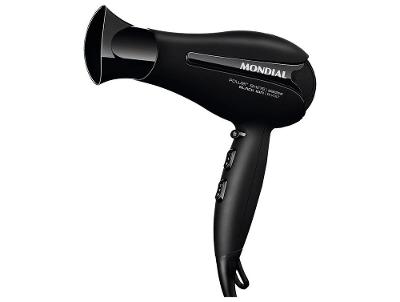 Secador de Cabelo Mondial Tourmaline Íon Preto 2200W Power Shine SC-13-BI 74070-08