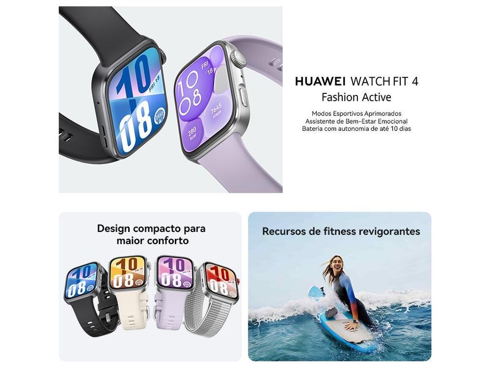Smartwatch Huawei Watch Fit 4 Preto 4GB Bluetooth - 2