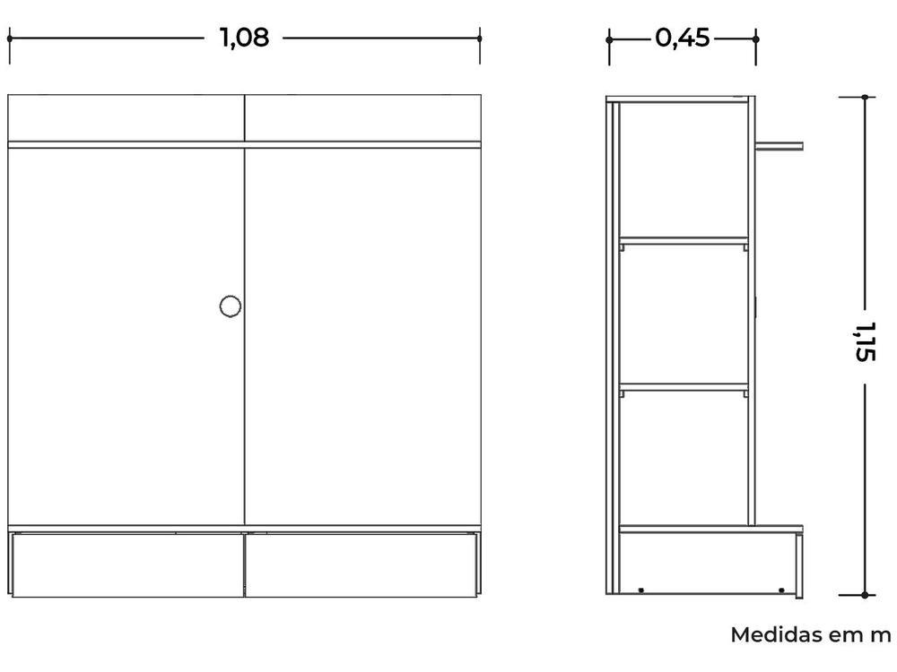 Painel para TV até 42" Móveis Albatroz Wave - 5
