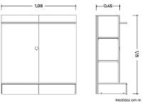 Painel para TV até 42" Móveis Albatroz Wave - 5