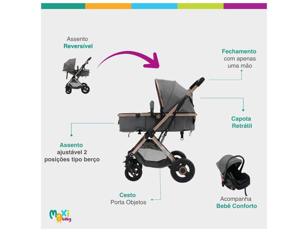 Carrinho de Bebê com Bebê Conforto Maxi Baby Elysian até 22Kg - 3