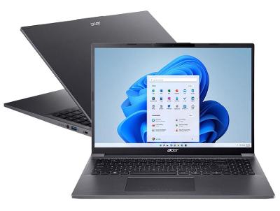 Notebook Acer Aspire 16 A16-71M-55H0 Intel Core Ultra 5 com IA Integrada 115U 16GB RAM 512GB SSD 16" Windows 11