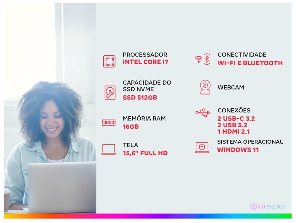 Notebook Acer Aspire Go 15 AG15-71P-71YM Intel Core i7 16GB RAM 512GB SSD 15,6” Full HD Windows 11 NX.JF6AL.009 - 2