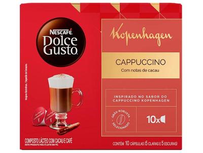 Cápsula de Café Cappuccino com Notas de Cacau Nestlé Robusta Kopenhagen Nescafé Dolce Gusto 1 Caixa com 10 Cápsulas