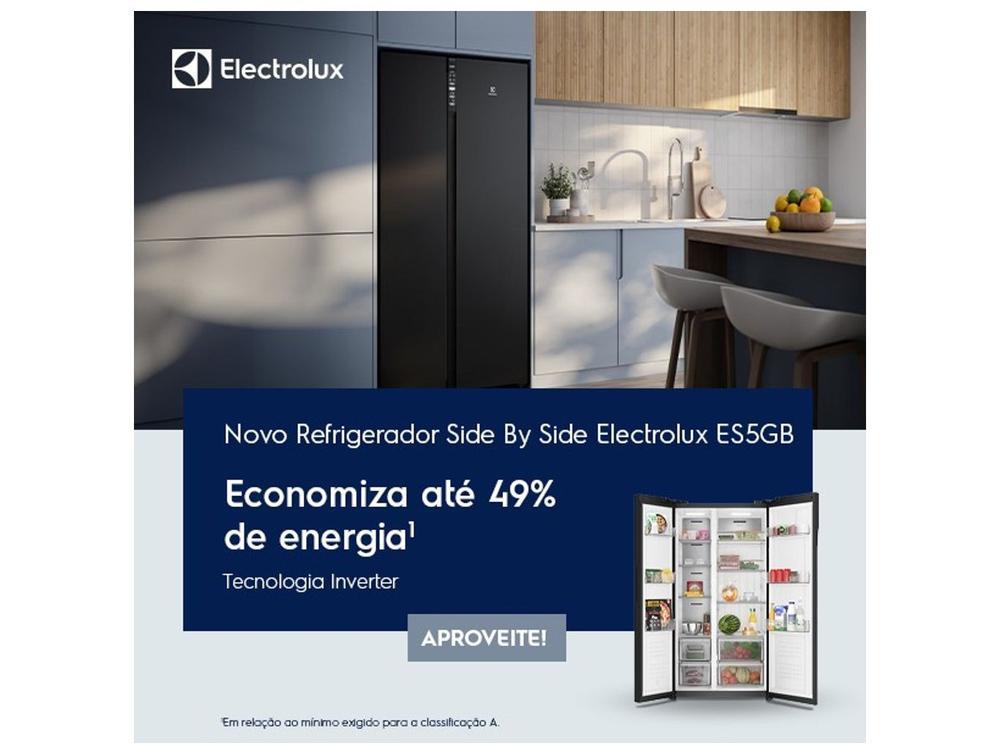 Geladeira/Refrigerador Electrolux Frost Free Side by Side Preto 531L ES5GB - 5