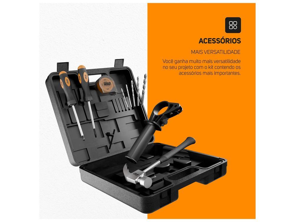 Furadeira e Parafusadeira de Impacto Wap 700W com Maleta 14 Peças WF 700K10 - 5