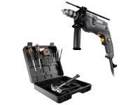 Furadeira e Parafusadeira de Impacto Wap 700W com Maleta 14 Peças WF 700K10 - 1