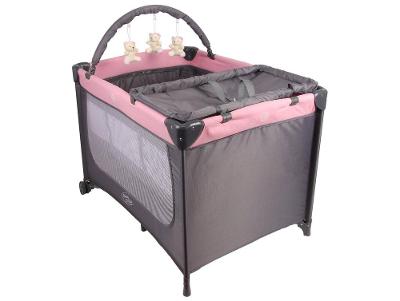 Berço Portátil Desmontável Baby Style Joly Rosa