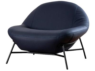 Poltrona Decorativa Moderno Toro Bianco Aba 3076