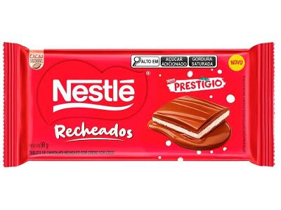 Tablete de Chocolate Prestígio Recheados ao Leite 90g Nestlé