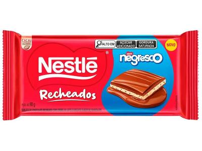 Tablete de Chocolate Negresco Recheados ao Leite 90g Nestlé