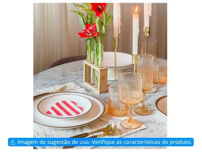 Aparelho de Jantar e Chá 30 Peças Alleanza Redondo Cerâmica Faiança Bege Bege Vanilla