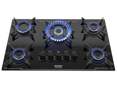 Cooktop 5 Bocas a Gás GLP Itatiaia Tripla Chama Preto Electra Plus