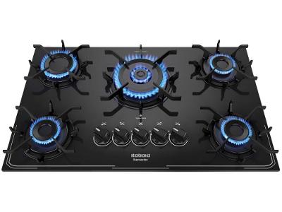 Cooktop 5 Bocas a Gás GLP Itatiaia Preto Itamaster Trempe Ferro Fundido