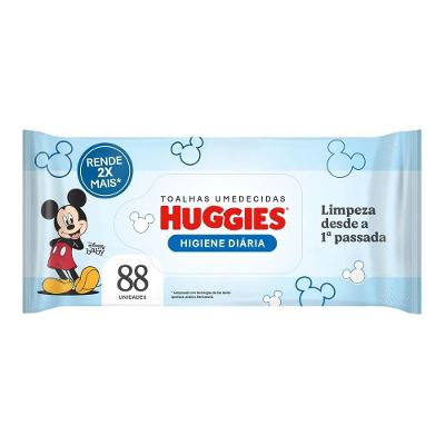 Lenço Umedecido Huggies Higiene Diária 88 unidades
