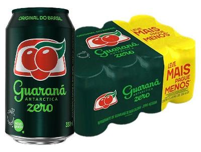 Refrigerante Lata Guaraná Antarctica Zero 12 Unidades 350ml