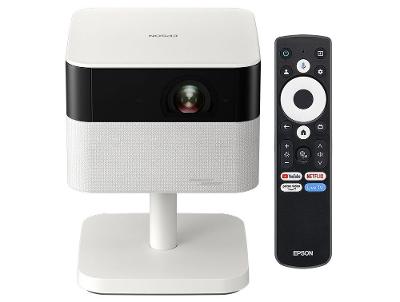 Projetor Portátil com Suporte Ajustável Smart Epson Lifestudio Flex Full HD EF-71W Som Bose Google TV Wi-Fi Branco Pérola