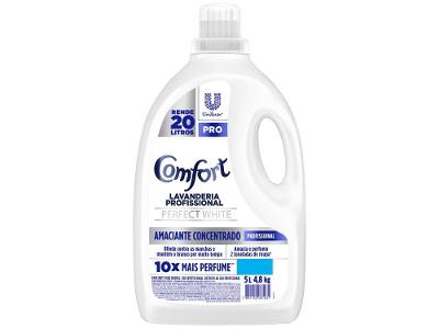 Amaciante Comfort Lavanderia Perfect White Concentrado Profissional 5L