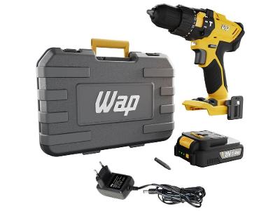 Furadeira e Parafusadeira de Impacto Wap a Bateria com Maleta 4 Peças K21 ID02