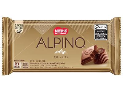 Barra de Chocolate Alpino ao Leite 80g Nestlé