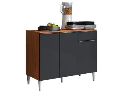 Balcão de Cozinha Modulado Aramóveis 3 Portas 1 Gaveta Prime