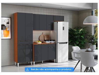 Armário de Cozinha Compacta Aramóveis Prime 8 Portas 1 Gaveta