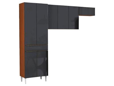 Armário de Cozinha Compacta Aramóveis Prime 8 Portas 1 Gaveta