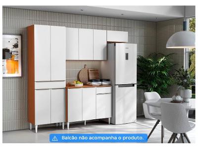 Armário de Cozinha Compacta Aramóveis Prime 8 Portas 1 Gaveta