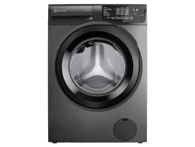 Lavadora de Roupas Electrolux Inverter 12kg Cesto Inox 8 Programas de Lavagem Água Quente Cinza Ônix LFC12