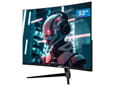 Monitor Gamer Curvo BRX Xtreme 32" 165Hz Full HD MGLED32BRX Saída de Áudio