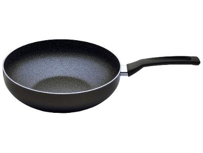 Panela Wok Multiflon de Alumínio Antiaderente Petra+ Grafite 28cm