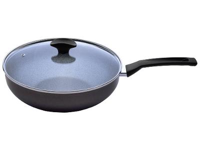Frigideira Antiaderente Multiflon de Alumínio com Tampa Indução Petra+ Grafite 28cm